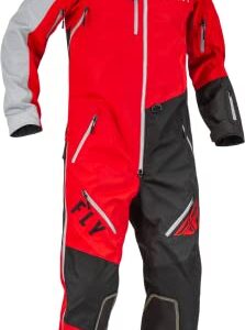 FLY Racing Adult Cobalt Shell Snow Bike Monosuit (Red/Grey, Medium)