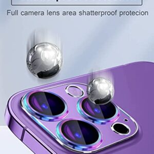 Actgan for iPhone 14 Pro and iPhone 14 Pro Max Camera Lens Protector Aluminum Alloy Plus Acrylic + 9H Tempered Glass Camera Screen Full Coverage Accessories Case Friendly Cover Colorful