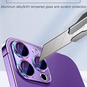 Actgan for iPhone 14 Pro and iPhone 14 Pro Max Camera Lens Protector Aluminum Alloy Plus Acrylic + 9H Tempered Glass Camera Screen Full Coverage Accessories Case Friendly Cover Colorful