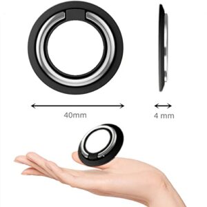 Cell Phone Ring Holder 360° Rotation Phone Ring Holder Sturdy and Sleek Loop Finger Ring Kickstand Suitable for All Phones (Black)