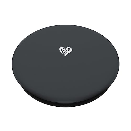 Cute Anthracite Heart Love Minimalist PopSockets Standard PopGrip