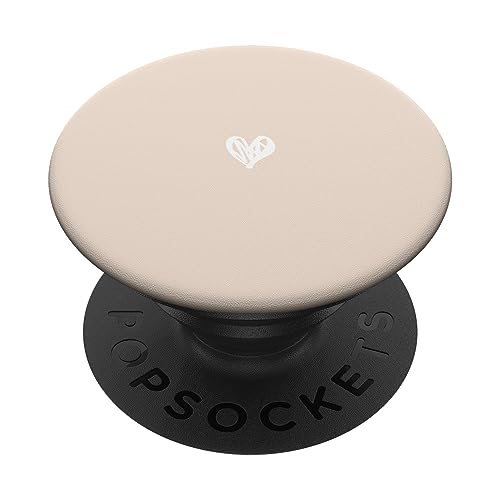 Cute Vanilla / Cream / Beige Heart Love Minimalist PopSockets Standard PopGrip