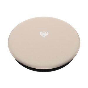 Cute Vanilla / Cream / Beige Heart Love Minimalist PopSockets Standard PopGrip