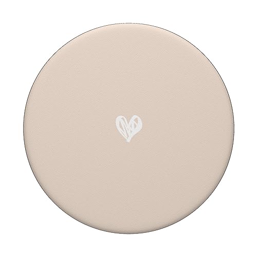Cute Vanilla / Cream / Beige Heart Love Minimalist PopSockets Standard PopGrip