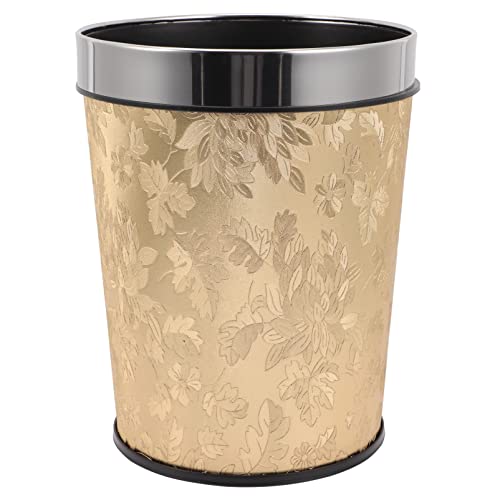 Cabilock Decorative Storage Baskets Cabinet Bins Trash Can Retro bathroo Waste Paper Basket Kitchen Waste bin Waste Paper Bucket Waste Container Stainless Steel Litter Box