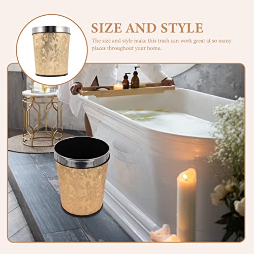 Cabilock Decorative Storage Baskets Cabinet Bins Trash Can Retro bathroo Waste Paper Basket Kitchen Waste bin Waste Paper Bucket Waste Container Stainless Steel Litter Box