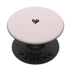 pink hand drawn heart love minimalist popsockets swappable popgrip