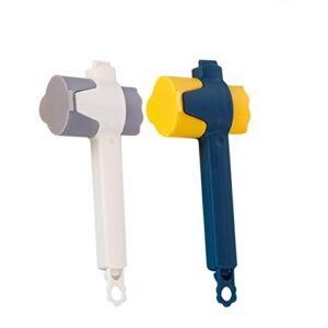 food storage clips,chip clips,bag clips,food clips,sealing clips,package clips with pour spout,for sealing packaged items such as coffee,sugar,flour,cereal,washing powder,condiment(2pcs,blue,white)