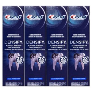 crest pro-health densify daily protection toothpaste, travel size 0.85 oz (24g) - pack of 4