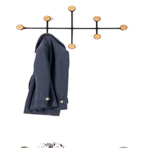 TidyHangers Clothes Hooks for Wall Indoor Coat Rack Hanger Creative Pack. Wall Hooks for Clothes & Knobs with Hanger in Oak. Hall Tree for Doorways, Hallways.