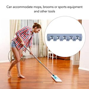 Wall Mounted Broom Rack, Lightweight Plastic Broom Stand Space Saving Easy Installation (Type B)