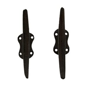the bridge collection set of 2 nauctical cast iron boat cleat wall hooks for coastal decor or beach house