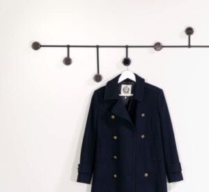 tidyhangers wall mount coat rack - clothes hooks for wall indoor coat rack hanger in chrome - perfect for organizing your coats and jackets!