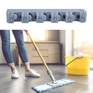 Wall Mounted Broom Rack, Lightweight Plastic Broom Stand Space Saving Easy Installation (Type A)