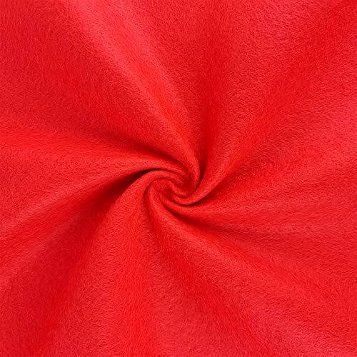 Jtnohx Color Felt, 1 Square Yard Felt Fabric, 1.4mm Thickness Flexible Craft Felt, Felt by Yard for Art & Craft Project (Red)