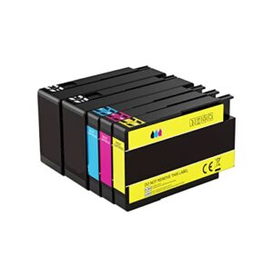 hewhite 950xl 951xl ink cartridge replacement for compatible 950 951 950xl 951xl to use with officejet pro 8610 8600 8615 8620 8625 8100 276dw 251dw (black, cyan, magenta, yellow)