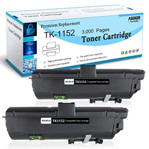 aseker compatible tk-1152 tk1152 toner cartridge 1t02rv0us0 for kyocera ecosys m2135dn m2635dn m2635dw m2735dw p2235dn p2235dw multi-functional printers 3000 pages tk 1152 (black x 2)