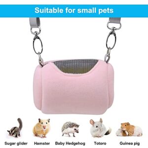 DONGKER Hamster Carrier Bag,Breathable Cylinder Small Animal Warm Outdoor Handbag with Adjustable Strap for Hamster Hedgehog Squirrel