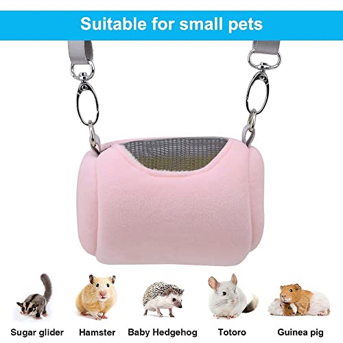 DONGKER Hamster Carrier Bag,Breathable Cylinder Small Animal Warm Outdoor Handbag with Adjustable Strap for Hamster Hedgehog Squirrel