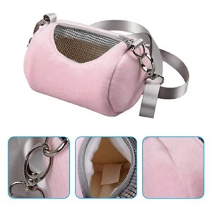 DONGKER Hamster Carrier Bag,Breathable Cylinder Small Animal Warm Outdoor Handbag with Adjustable Strap for Hamster Hedgehog Squirrel