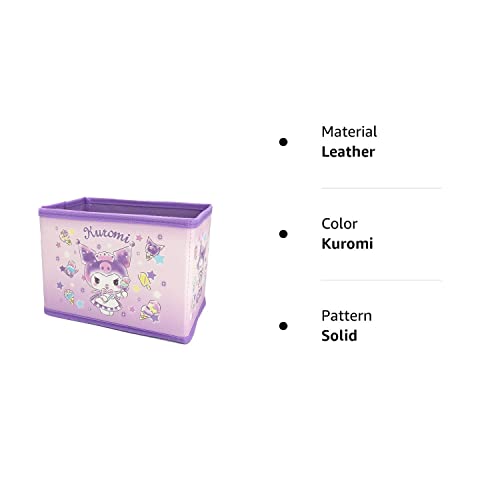 Daina Kuromi Collapsible Storage Bin, Cute Storage Box Foldable Baskets Kawaii Office Desk Organizer Cute Room Decor