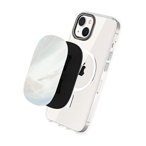 rhinoshield gripmax compatible with magsafe - grip, stand, and selfie holder for phones and cases, repositionable and durable, best paired with rhinoshield phone cases for magsafe - pearl luster