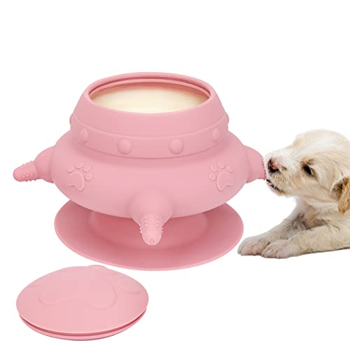 Puppy Feeder Milk Bowl for Nursing Puppy, 4 Teats Puppy Bottles for Multiple Puppies, 240ml Doggie Bubble Feeder Puppy Bottles