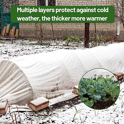 Cool Area Plant Covers Freeze Protection 10x30 ft 1.0oz Resuable Frost Cloth Blanket Floating Row Cover Garden Fabric for Winter Outdoor Vegetables Plants Against Pest Insects