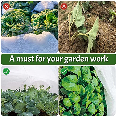 Cool Area Plant Covers Freeze Protection 10x30 ft 1.0oz Resuable Frost Cloth Blanket Floating Row Cover Garden Fabric for Winter Outdoor Vegetables Plants Against Pest Insects