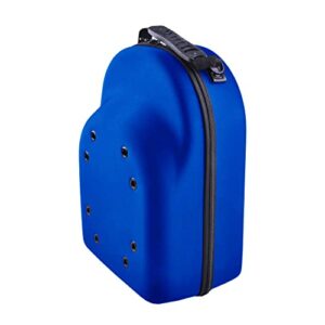 hat case for caps - cap storage for baseball caps with carrying handle & shoulder strap – hard eva material - this organizer holder protects up to 6 hats - ideal for traveling & at-home storage (blue)