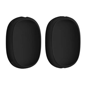 kwmobile silicone covers compatible with apple airpods max (set of 2) - ear cups cover case - black