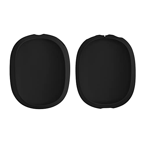 kwmobile Silicone Covers Compatible with Apple AirPods Max (Set of 2) - Ear Cups Cover Case - Black