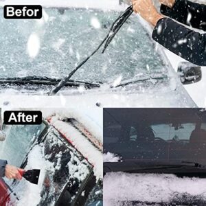 ADORAMOUR Ice Scrapers for Car Windshield - Window Snow Scraper for Cars, Automobile Windscreen Defrost Squeegee for Winter, Handheld Ice & Frost Removal Cleaning Tools for Car Truck SUV, 2 Pack