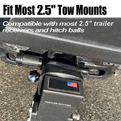 TOPSHINE 2.5 Inch Hitch Receiver Silencer Pad 3 Pack Trailer Hitch Silencer for Adjustable Ball Mounts to Reduce Rattle & Eliminate Noise, Provide Cushion Between Receivers and Tow Hitches, Rubber