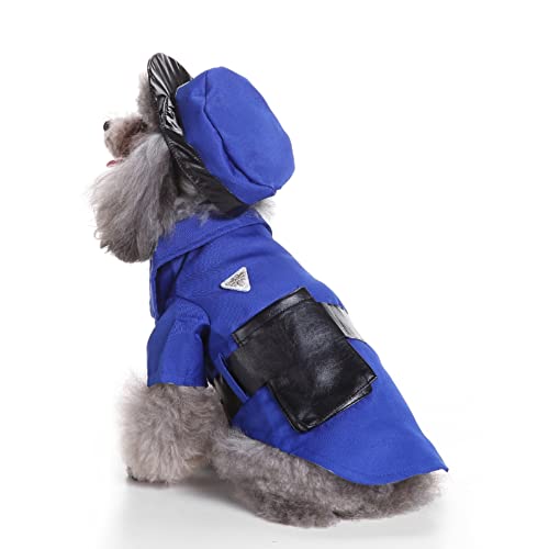 Dog Costume Halloween Costumes Dog Costume Cute Dog Cosplay Fashion Dress Pet Suit Detective Dog Carrying Costume for Puppy Small Medium Large Dogs Dog Photo Props Dog Decoration （3-18lb）