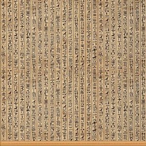 symbols upholstery fabric, tribal ethnic fabric by the yard, japanese ancient egypt decorative fabric, totem waterproof outdoor fabric, diy art upholstery and home accents, brown black, 2 yards