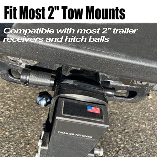 TOPSHINE 2 Inch Hitch Receiver Silencer Pad 3 Pack Trailer Hitch Silencer for Adjustable Ball Mounts to Reduce Rattle & Eliminate Noise, Provide Cushion Between Receivers and Tow Hitches, Rubber