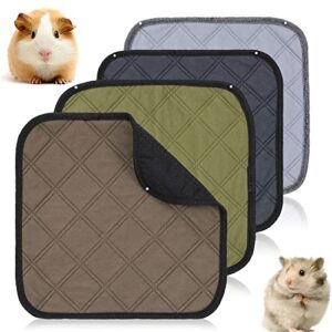 shininglove 4 pieces guinea pig cage liner guinea pig pee pads washable super absorbent pet mat for small animals rabbit chinchilla hamster 12 x 12 inch