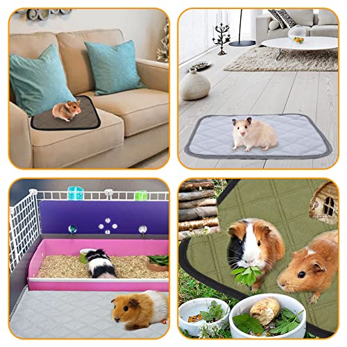 ShiningLove 4 Pieces Guinea Pig Cage Liner Guinea Pig Pee Pads Washable Super Absorbent Pet Mat for Small Animals Rabbit Chinchilla Hamster 12 X 12 inch