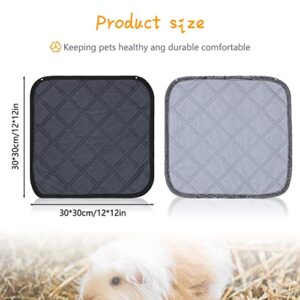 ShiningLove 4 Pieces Guinea Pig Cage Liner Guinea Pig Pee Pads Washable Super Absorbent Pet Mat for Small Animals Rabbit Chinchilla Hamster 12 X 12 inch