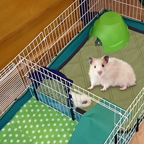 ShiningLove 4 Pieces Guinea Pig Cage Liner Guinea Pig Pee Pads Washable Super Absorbent Pet Mat for Small Animals Rabbit Chinchilla Hamster 12 X 12 inch