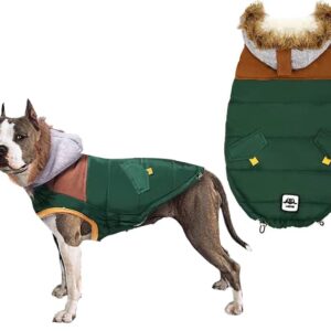 Dogs Windproof Cold Weather Coats, Dog Clothes Apparel Winter Vest, Cold Weather Dog Jacket, Dog Cold Weather Coats Warm, Small Dog Jacket Puppy Coats for Small Medium Large