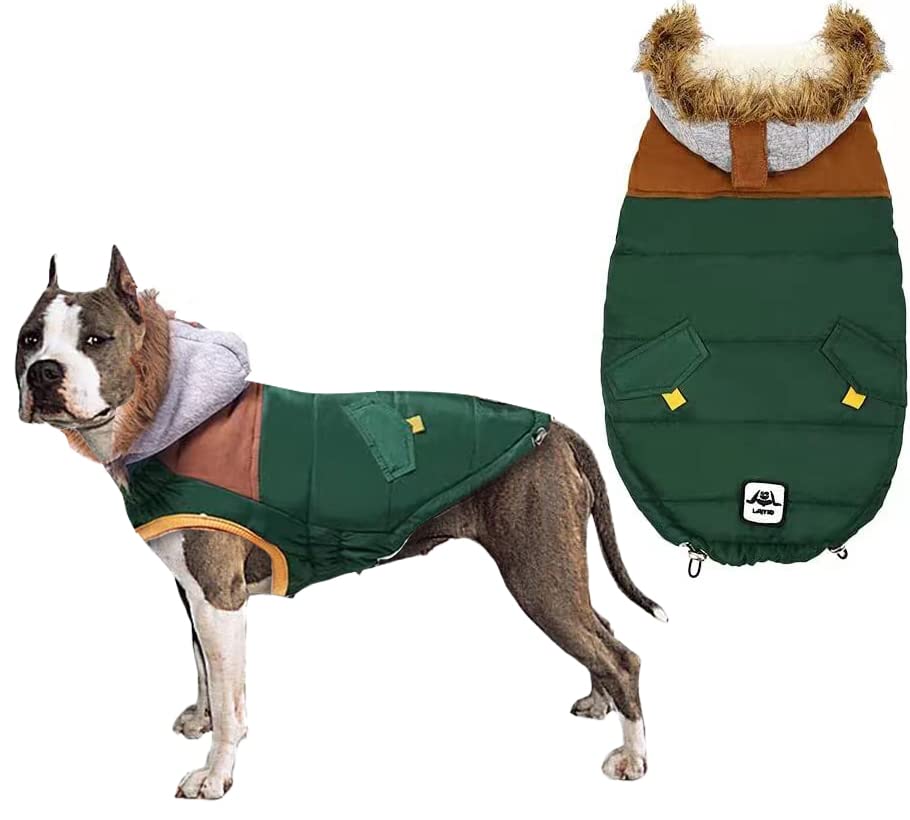 Dogs Windproof Cold Weather Coats, Dog Clothes Apparel Winter Vest, Cold Weather Dog Jacket, Dog Cold Weather Coats Warm, Small Dog Jacket Puppy Coats for Small Medium Large