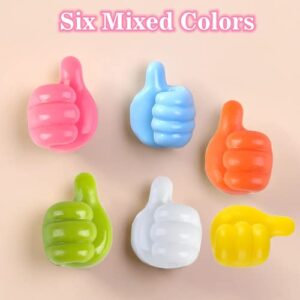 20pcs Self Adhesive Thumb Hook Holder, Mutifunctional Silicone Thumb Wall Hook for Hanging, Funny Data Cable Organizer, Wall Hangers Without Nails for Cable Clip Key hat Makeup Brush