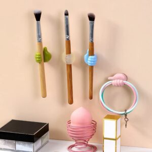 20pcs Self Adhesive Thumb Hook Holder, Mutifunctional Silicone Thumb Wall Hook for Hanging, Funny Data Cable Organizer, Wall Hangers Without Nails for Cable Clip Key hat Makeup Brush