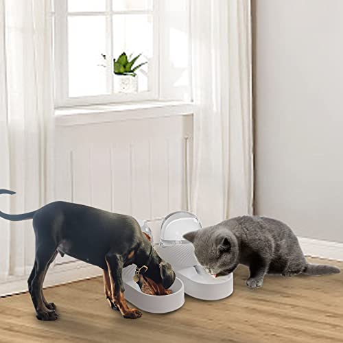 Automatic Cat Feeders Dog Water Bowl Dispenser Cat Feeder Cat Water Dispenser Resistant to Scratching Travel Gravity Supply Feeder for All Pets