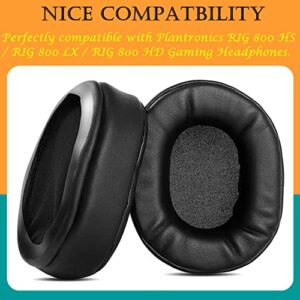 TaiZiChangQin Ear Pads Cushion Memory Foam Replacement Compatible with Plantronics RIG 800 HS / RIG 800 LX / RIG 800 HD Gaming Headphone ( Protein Leather Earpads )