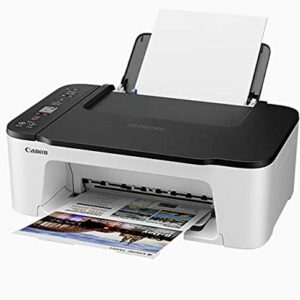 Canon PIXMA TS Series Wireless All-in-One Color Inkjet Printer - Print Copy Scan - Mobile Printing, 50 Sheets Paper Tray, 4800 x 1200 dpi, 1.5'' LCD Display, with MTC Printer Cable White