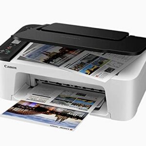 Canon PIXMA TS Series Wireless All-in-One Color Inkjet Printer - Print Copy Scan - Mobile Printing, 50 Sheets Paper Tray, 4800 x 1200 dpi, 1.5'' LCD Display, with MTC Printer Cable White