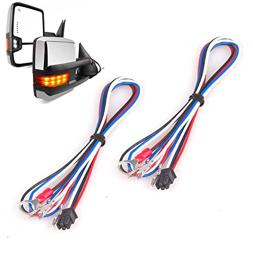 Tow Mirrors Wiring Harness Compatible with GMC Chevy Silverado Sierra 1500 2500 HD Cargo Lights Running Lights Turn Signal Lights 2014-2018